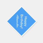 Gepersonaliseerde verjaardag servetten in aangepas (Hoek)