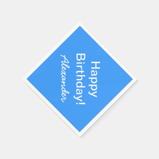 Gepersonaliseerde verjaardag servetten in aangepas (Hoek)