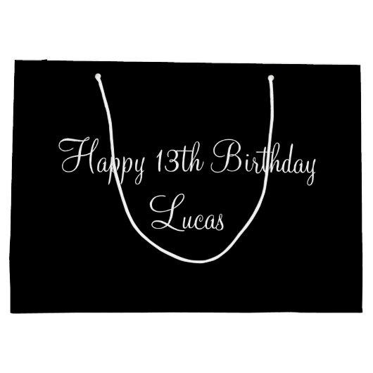 Gepersonaliseerde verjaardag, speciale verjaardag, groot cadeauzakje (Achterkant)