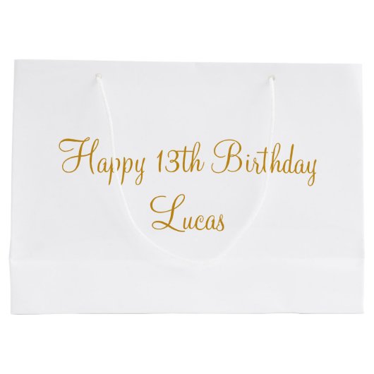 Gepersonaliseerde verjaardag, speciale verjaardag, groot cadeauzakje (Achterkant)