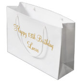 Gepersonaliseerde verjaardag, speciale verjaardag, groot cadeauzakje (Achterkant Gekanteld)