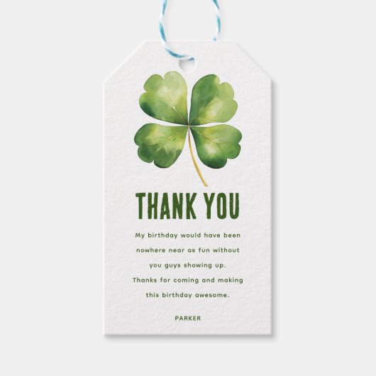 Gepersonaliseerde verjaardag St Patrick's Day Cadeaulabel (Voorkant)