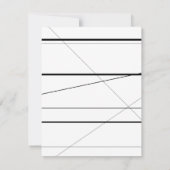 Gepersonaliseerde Verjaardag Uitnodiging Zwart-wit (Achterkant)