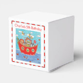 Gepersonaliseerde verjaardag van de ark van Noach Bedankdoosjes (Achterkant)