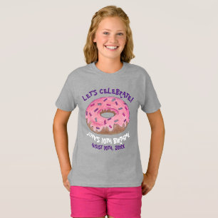 Gepersonaliseerde verjaardag van de Favor Donut Do T-shirt