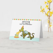 Gepersonaliseerde verjaardag van de jongen kaart (Gele Bloem)