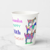 Gepersonaliseerde verjaardag van geiten papieren bekers (Achterkant)