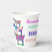 Gepersonaliseerde verjaardag van geiten papieren bekers (Links)