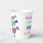 Gepersonaliseerde verjaardag van geiten papieren bekers (Rechts)