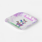 Gepersonaliseerde verjaardag van geiten papieren bordje (Gebogen)