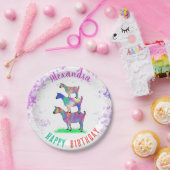 Gepersonaliseerde verjaardag van geiten papieren bordje (Feest)