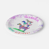 Gepersonaliseerde verjaardag van geiten papieren bordje (Gekanteld)