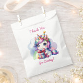 Gepersonaliseerde Verjaardag van het Meisje Eenhoo Bedankzakje (Geknipt)