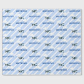 Gepersonaliseerde Verjaardag  Vliegtuig Jongens Cadeaupapier (Vlak)