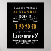 Gepersonaliseerde verjaardag Voeg Jouw naam 1990 L Poster (Voorkant)