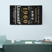Gepersonaliseerde verjaardag Voeg Jouw naam Legend Spandoek (Beurs)