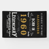 Gepersonaliseerde verjaardag Voeg Jouw naam Legend Spandoek (Horizontaal)