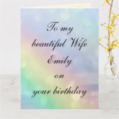 Gepersonaliseerde Verjaardag Vrouw ontwerp Kaart (Gele Bloem)