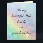 Gepersonaliseerde Verjaardag Vrouw ontwerp Kaart<br><div class="desc">gepersonaliseerd Wenskaart van de verjaardag van de vrouw.</div>