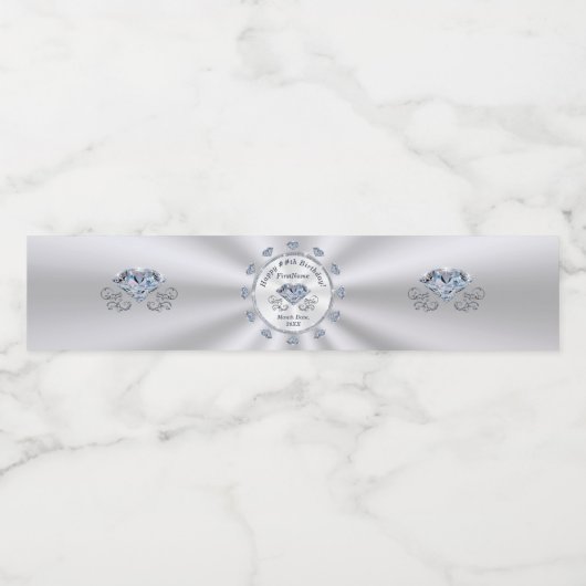 Gepersonaliseerde Verjaardag Waterfles Labels Waterfles Etiket (Enkel label)