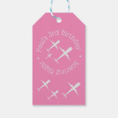 Gepersonaliseerde Verjaardag Wens Vliegtuigen Stij Cadeaulabel (Achterkant)