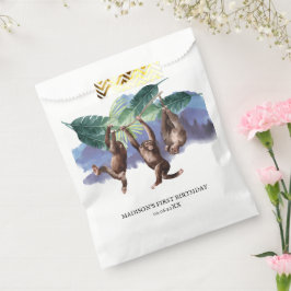 Gepersonaliseerde verjaardag Woodland Monkey Bedankzakje