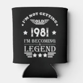 Gepersonaliseerde  verjaardag zwart wit blikjeskoeler (Achterkant)