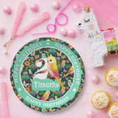 Gepersonaliseerde verjaardagsballon papieren bordje (Feest)