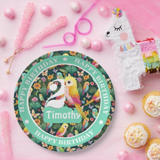 Gepersonaliseerde verjaardagsballon papieren bordje (Feest)