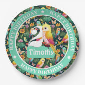 Gepersonaliseerde verjaardagsballon papieren bordje (Voorkant)