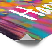 Gepersonaliseerde verjaardagsbanner | Kleurrijke b Poster (Hoek)