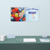 Gepersonaliseerde verjaardagsbanner met foto en na spandoek (Beurs)