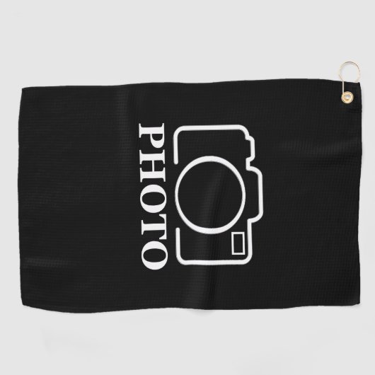 Gepersonaliseerde verjaardagscadeau idee Upload uw Golfhanddoek (Horizontaal)