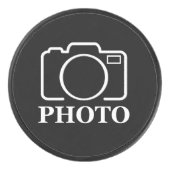 Gepersonaliseerde verjaardagscadeau idee Upload uw Hockey Puck (Voorkant)