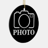 Gepersonaliseerde verjaardagscadeau idee Upload uw Keramisch Ornament (Rechts)