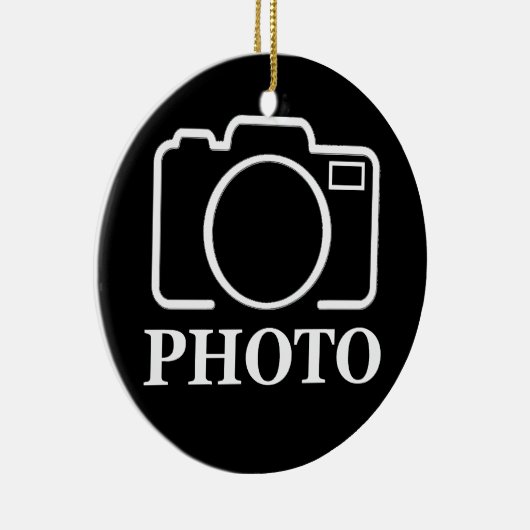 Gepersonaliseerde verjaardagscadeau idee Upload uw Keramisch Ornament (Rechts)