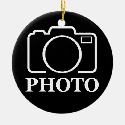 Gepersonaliseerde verjaardagscadeau idee Upload uw Keramisch Ornament (Voorkant)