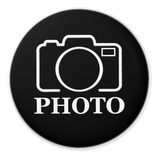 Gepersonaliseerde verjaardagscadeau idee Upload uw Keramische Knop (Voorkant)