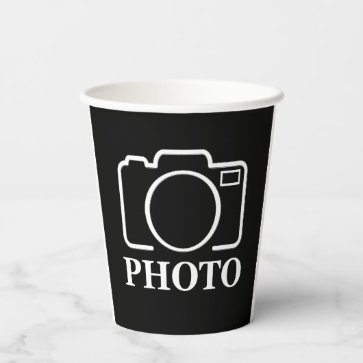 Gepersonaliseerde verjaardagscadeau idee Upload uw Papieren Bekers (Achterkant)