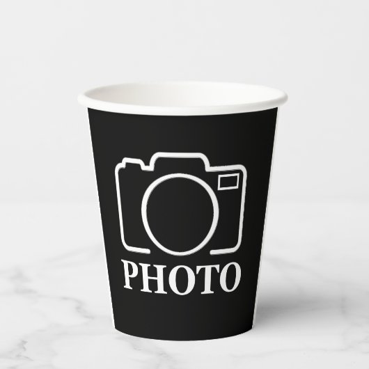 Gepersonaliseerde verjaardagscadeau idee Upload uw Papieren Bekers (Voorkant)