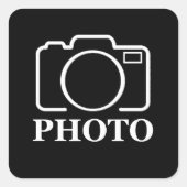 Gepersonaliseerde verjaardagscadeau idee Upload uw Vierkante Sticker (Voorkant)