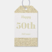  gepersonaliseerde verjaardagscadeau labels 50th cadeaulabel (Voorkant)