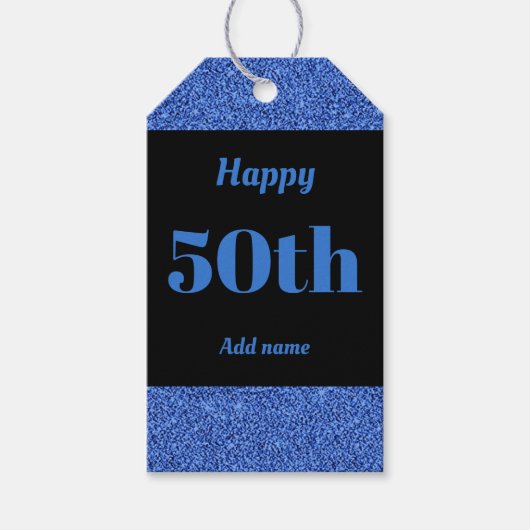  gepersonaliseerde verjaardagscadeau labels 50th cadeaulabel (Voorkant)