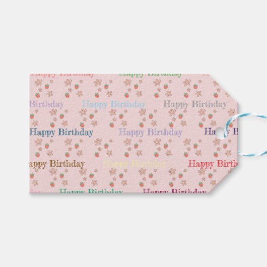 Gepersonaliseerde verjaardagscadeau Labels - Aange Cadeaulabel (Voorkant (Horizontaal))