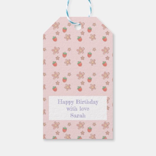 Gepersonaliseerde verjaardagscadeau Labels - Aange Cadeaulabel (Achterkant)