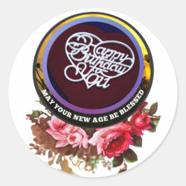 Gepersonaliseerde verjaardagscadeau Sticker