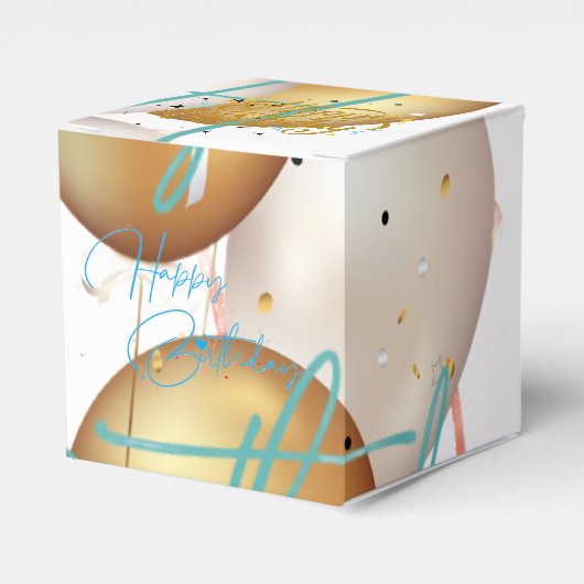 Gepersonaliseerde verjaardagscadeaubox bedankdoosjes (Voorkant Zijde)