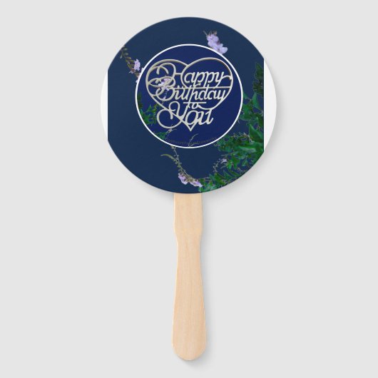 Gepersonaliseerde verjaardagscadeaus Hand Fan Handwaaier (Achterkant)