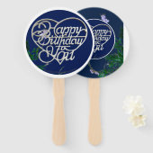 Gepersonaliseerde verjaardagscadeaus Hand Fan Handwaaier (Voorkant en achterkant)