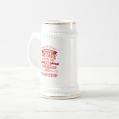 Gepersonaliseerde verjaardagscadeaus rood bierpul (Voorkant links)